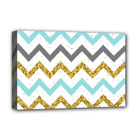 Chevron  Deluxe Canvas 18  X 12  (stretched) by Sobalvarro