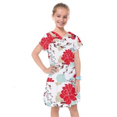 Floral Pattern  Kids  Drop Waist Dress by Sobalvarro