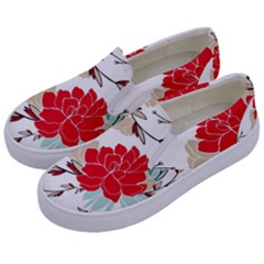 Floral Pattern  Kids  Canvas Slip Ons by Sobalvarro