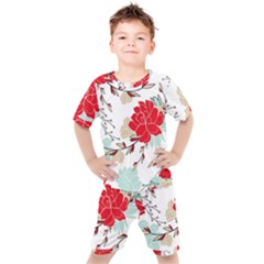 Floral Pattern  Kids  Tee And Shorts Set by Sobalvarro
