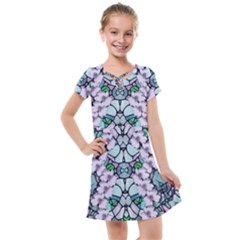 Paradise Flowers In Paradise Colors Kids  Cross Web Dress by pepitasart