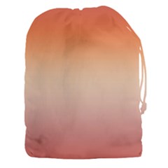 Vermilion Coral Sunset Gradient Ombre Drawstring Pouch (3xl) by SpinnyChairDesigns