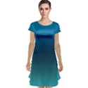 Blue Teal Green Gradient Ombre Colors Cap Sleeve Nightdress View1