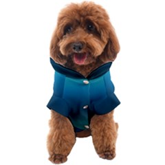 Blue Teal Green Gradient Ombre Colors Dog Coat by SpinnyChairDesigns