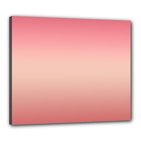 Pink Blush Gradient Ombre Colors Canvas 24  X 20  (stretched) by SpinnyChairDesigns