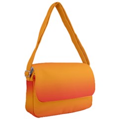 Red Orange Gradient Ombre Colored Courier Bag by SpinnyChairDesigns