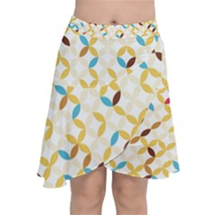 Tekstura-seamless-retro-pattern Chiffon Wrap Front Skirt by Sobalvarro