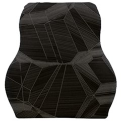 Black Tourmaline Stone Geometric Pattern Car Seat Velour Cushion  by SpinnyChairDesigns