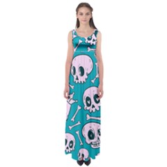 Skull Empire Waist Maxi Dress by Sobalvarro