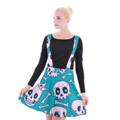 Skull Suspender Skater Skirt by Sobalvarro