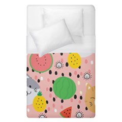 Cats And Fruits  Duvet Cover (single Size) by Sobalvarro