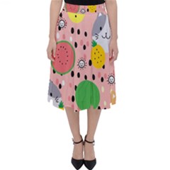 Cats And Fruits  Classic Midi Skirt by Sobalvarro