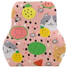 Cats And Fruits  Car Seat Back Cushion  by Sobalvarro