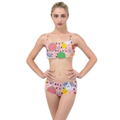Cats And Fruits  Layered Top Bikini Set by Sobalvarro