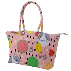 Cats And Fruits  Canvas Shoulder Bag by Sobalvarro