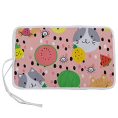 Cats And Fruits  Pen Storage Case (l) by Sobalvarro