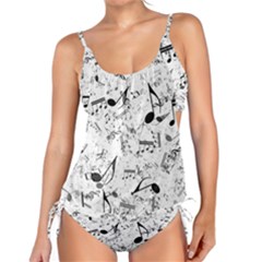 Black And White Music Notes Tankini Set