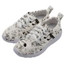 Black and White Music Notes Kids Athletic Shoes View2