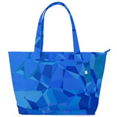 Electric Blue Geometric Pattern Back Pocket Shoulder Bag  by SpinnyChairDesigns
