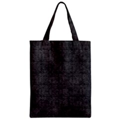 Matte Charcoal Black Color  Zipper Classic Tote Bag by SpinnyChairDesigns
