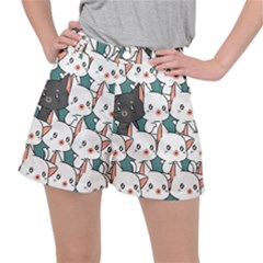 Seamless-cute-cat-pattern-vector Ripstop Shorts by Sobalvarro