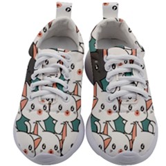 Seamless-cute-cat-pattern-vector Kids Athletic Shoes by Sobalvarro