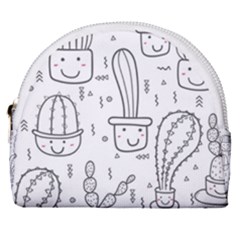 Cactus Horseshoe Style Canvas Pouch by Sobalvarro