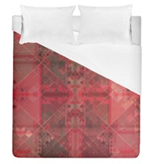 Indian Red Color Geometric Diamonds Duvet Cover (queen Size) by SpinnyChairDesigns