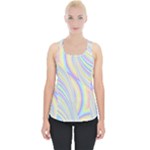 Pastel Color Stripes  Piece Up Tank Top