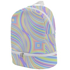 Pastel Color Stripes  Zip Bottom Backpack by SpinnyChairDesigns