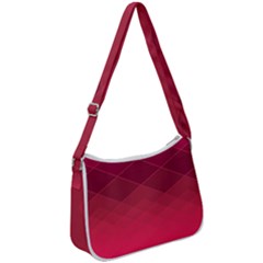 Hot Pink And Wine Color Diamonds Zip Up Shoulder Bag by SpinnyChairDesigns