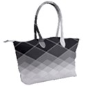 Black White Grey Color Diamonds Canvas Shoulder Bag View2