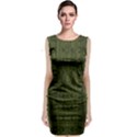 Army Green Color Batik Classic Sleeveless Midi Dress View1