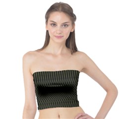 Army Green Black Stripes Tube Top by SpinnyChairDesigns