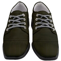 Army Green Black Stripes Women Heeled Oxford Shoes by SpinnyChairDesigns