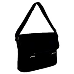 True Black Solid Color Buckle Messenger Bag by SpinnyChairDesigns