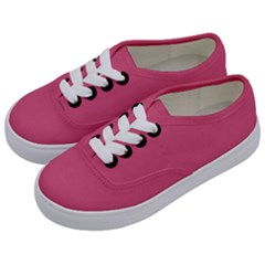 True Blush Pink Color Kids  Classic Low Top Sneakers by SpinnyChairDesigns