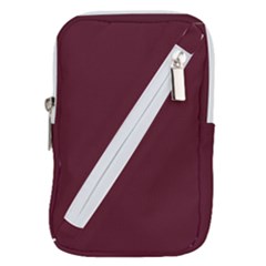 True Burgundy Color Belt Pouch Bag (large) by SpinnyChairDesigns