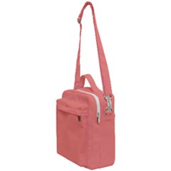 True Coral Pink Color Crossbody Day Bag by SpinnyChairDesigns