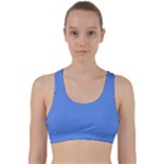 True Cornflower Blue Color Back Weave Sports Bra