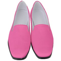 Hot Hollywood Pink Color Women s Classic Loafer Heels by SpinnyChairDesigns