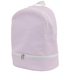 Lavender Blush Pink Color Zip Bottom Backpack by SpinnyChairDesigns