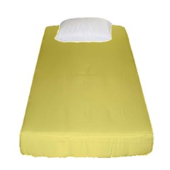 True Lemon Yellow Color Fitted Sheet (single Size) by SpinnyChairDesigns