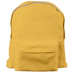 True Mustard Yellow Color Giant Full Print Backpack by SpinnyChairDesigns