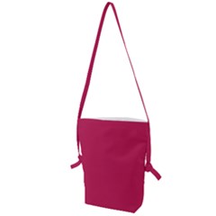 Rose Red Color Folding Shoulder Bag by SpinnyChairDesigns