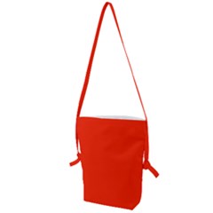 Scarlet Red Color Folding Shoulder Bag by SpinnyChairDesigns