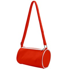 Scarlet Red Color Mini Cylinder Bag by SpinnyChairDesigns