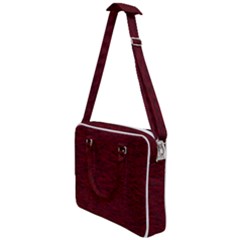 Dark Red Texture Cross Body Office Bag by SpinnyChairDesigns