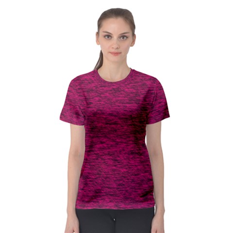 Fuschia Pink Texture Women s Sport Mesh Tee by SpinnyChairDesigns