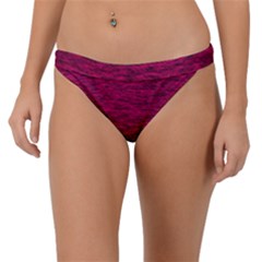 Fuschia Pink Texture Band Bikini Bottom by SpinnyChairDesigns